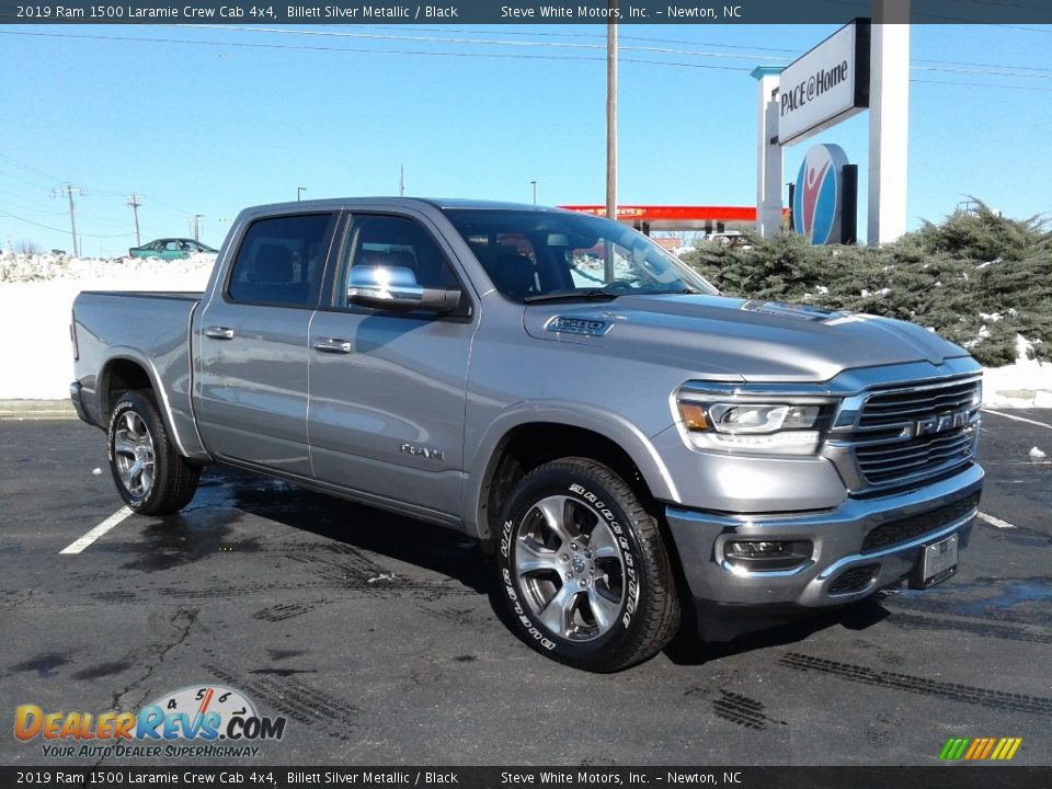 2019 Ram 1500 Laramie Crew Cab 4x4 Billett Silver Metallic / Black Photo #4