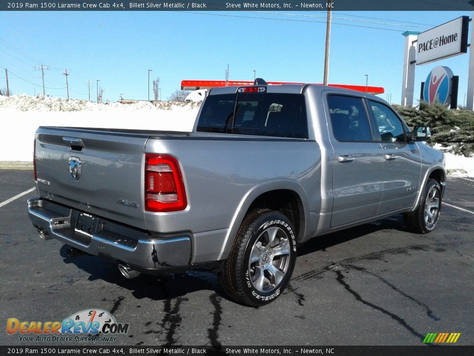 2019 Ram 1500 Laramie Crew Cab 4x4 Billett Silver Metallic / Black Photo #6