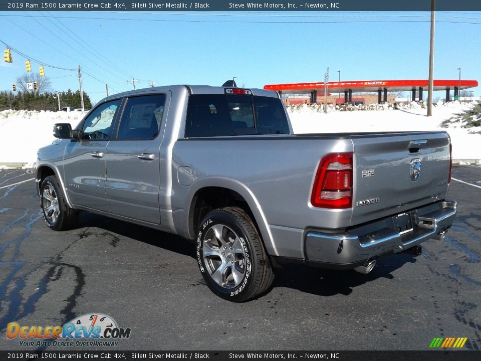 2019 Ram 1500 Laramie Crew Cab 4x4 Billett Silver Metallic / Black Photo #8