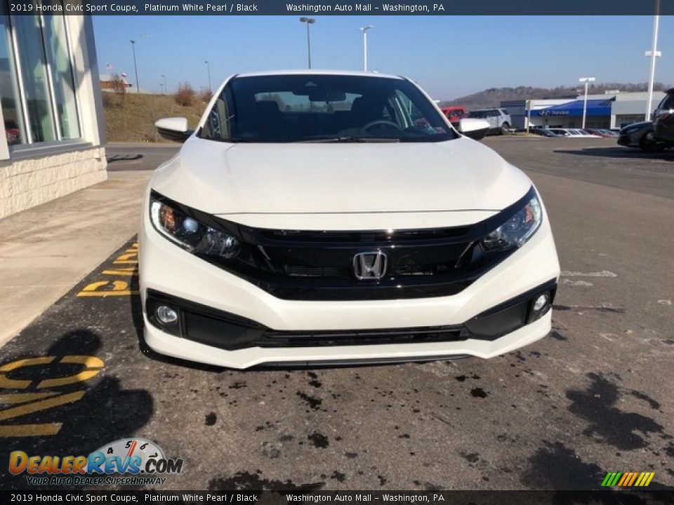 2019 Honda Civic Sport Coupe Platinum White Pearl / Black Photo #4