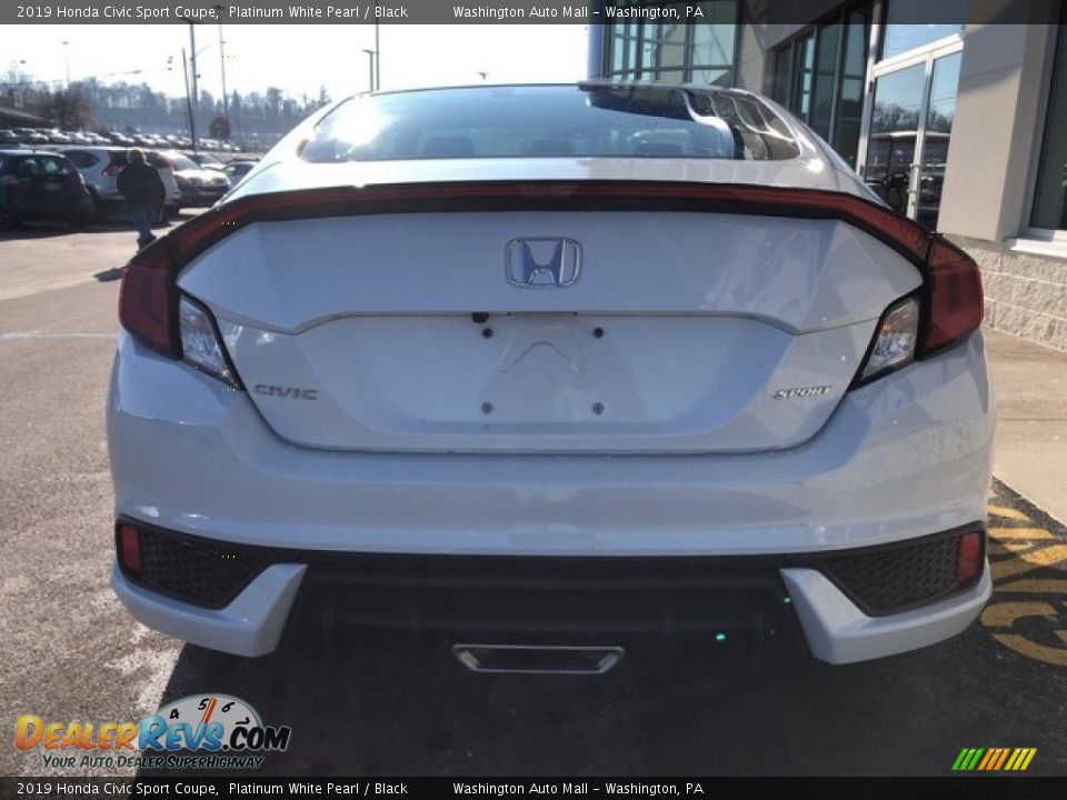 2019 Honda Civic Sport Coupe Platinum White Pearl / Black Photo #6