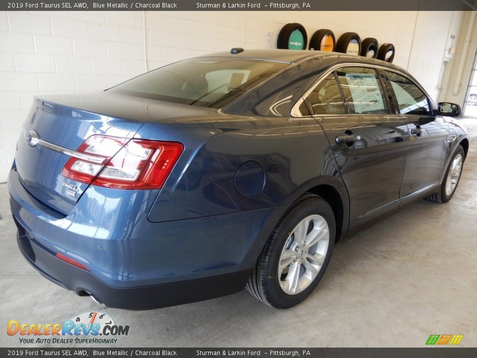 2019 Ford Taurus SEL AWD Blue Metallic / Charcoal Black Photo #2
