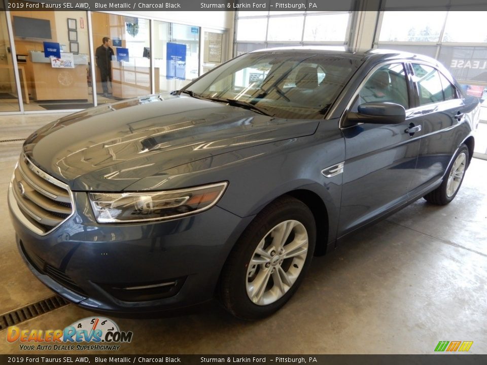 2019 Ford Taurus SEL AWD Blue Metallic / Charcoal Black Photo #4
