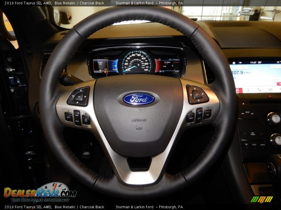 2019 Ford Taurus SEL AWD Blue Metallic / Charcoal Black Photo #13