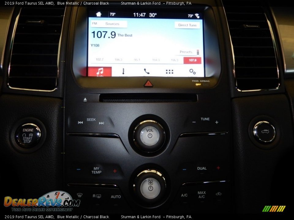 2019 Ford Taurus SEL AWD Blue Metallic / Charcoal Black Photo #15