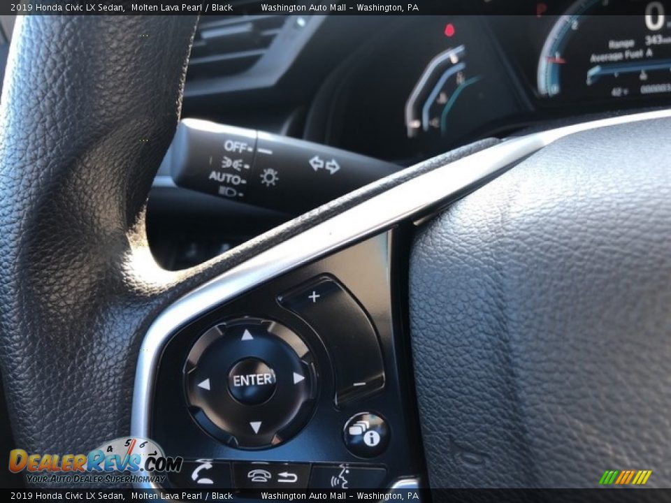 2019 Honda Civic LX Sedan Molten Lava Pearl / Black Photo #16