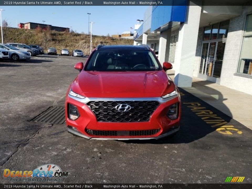 2019 Hyundai Santa Fe Ultimate AWD Scarlet Red / Black Photo #2