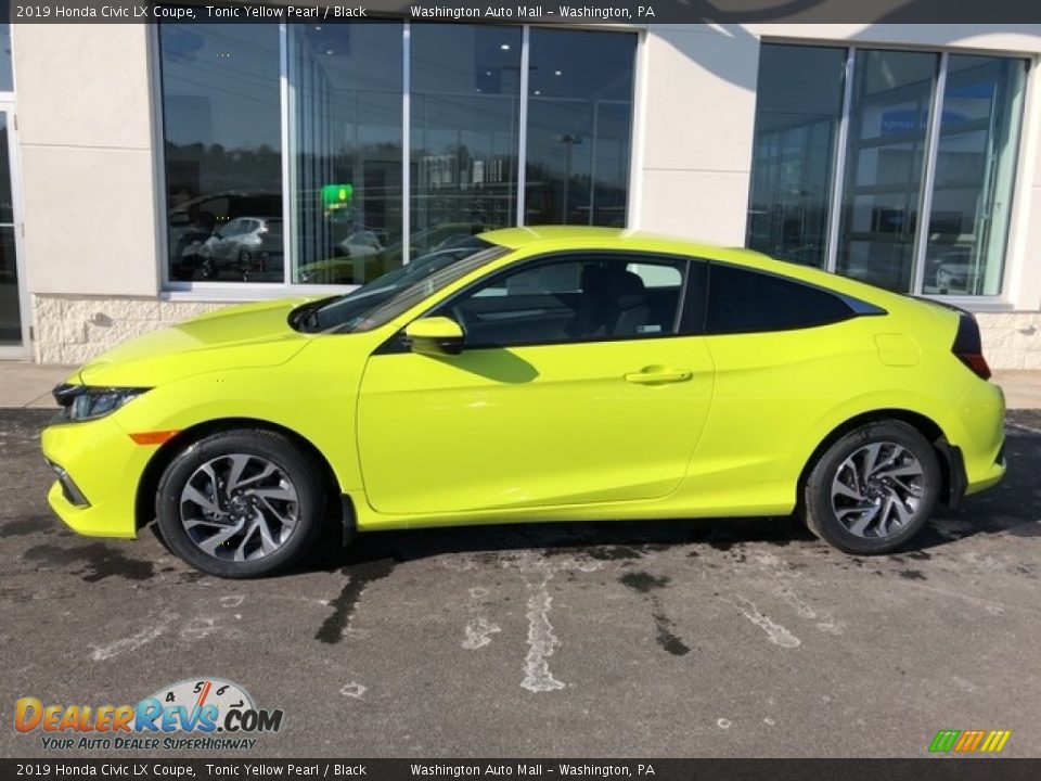 Tonic Yellow Pearl 2019 Honda Civic LX Coupe Photo #2