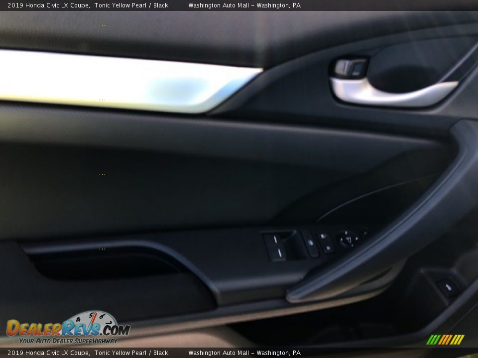 2019 Honda Civic LX Coupe Tonic Yellow Pearl / Black Photo #10
