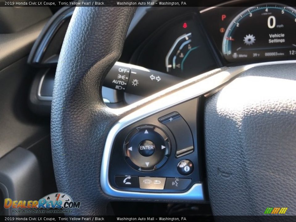2019 Honda Civic LX Coupe Steering Wheel Photo #13