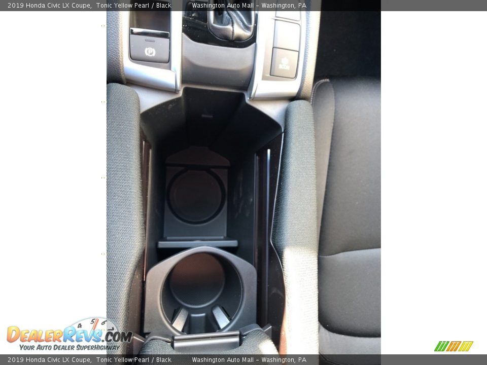 2019 Honda Civic LX Coupe Tonic Yellow Pearl / Black Photo #20