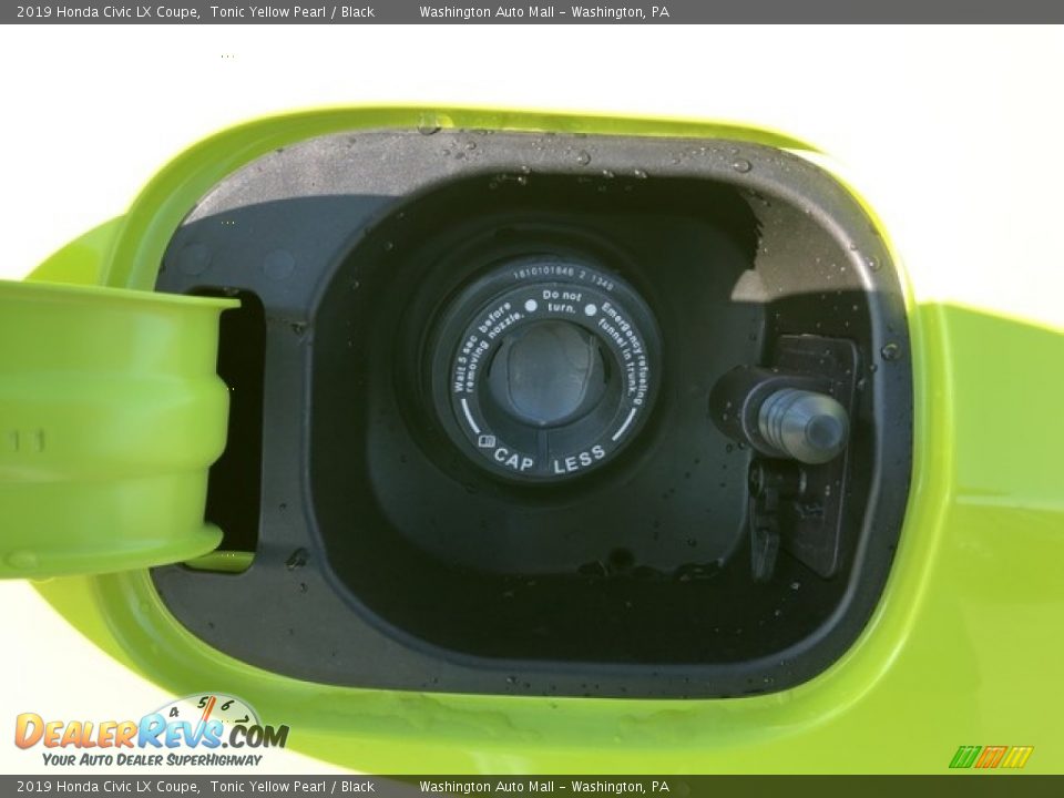 2019 Honda Civic LX Coupe Tonic Yellow Pearl / Black Photo #22