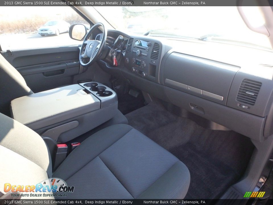 2013 GMC Sierra 1500 SLE Extended Cab 4x4 Deep Indigo Metallic / Ebony Photo #7