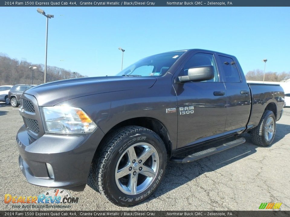 2014 Ram 1500 Express Quad Cab 4x4 Granite Crystal Metallic / Black/Diesel Gray Photo #1