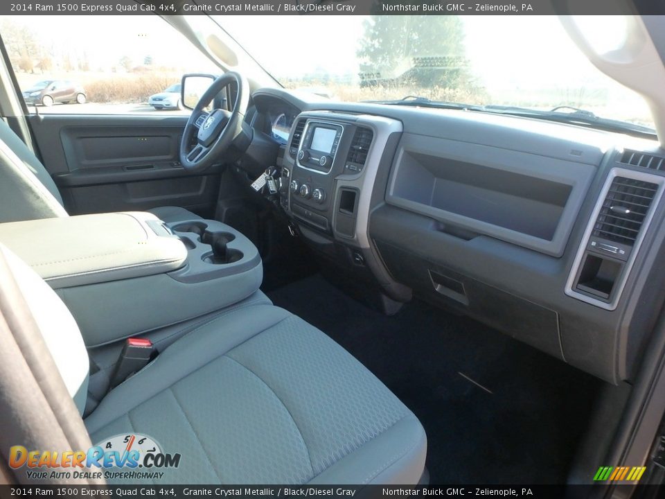 2014 Ram 1500 Express Quad Cab 4x4 Granite Crystal Metallic / Black/Diesel Gray Photo #7