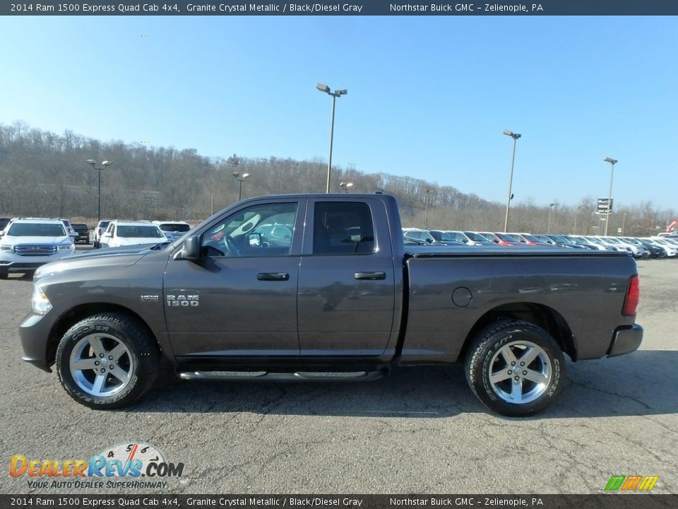 2014 Ram 1500 Express Quad Cab 4x4 Granite Crystal Metallic / Black/Diesel Gray Photo #13