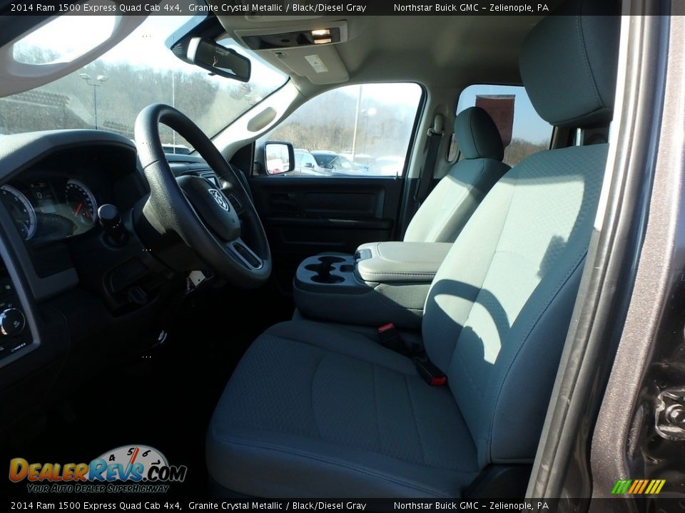 2014 Ram 1500 Express Quad Cab 4x4 Granite Crystal Metallic / Black/Diesel Gray Photo #15