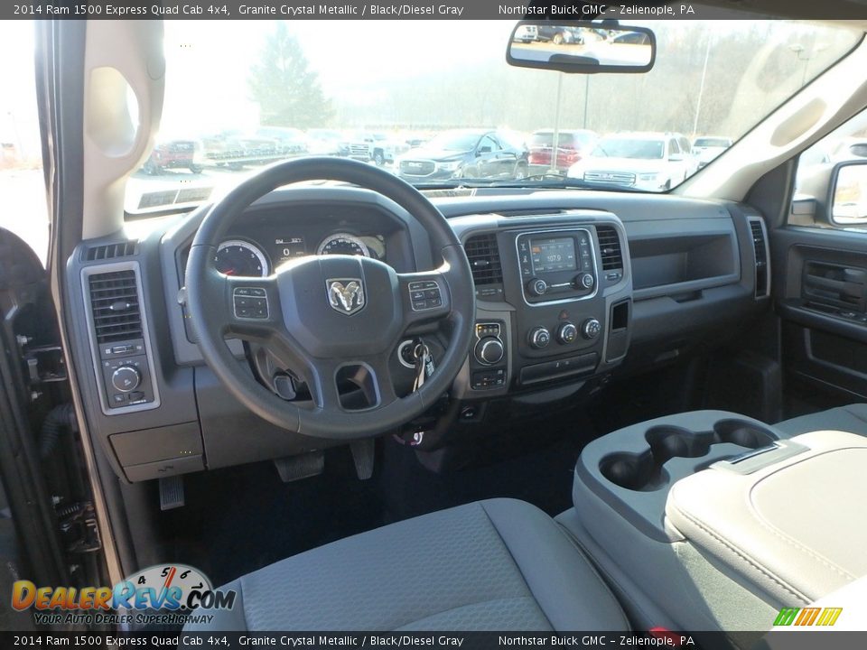 2014 Ram 1500 Express Quad Cab 4x4 Granite Crystal Metallic / Black/Diesel Gray Photo #17