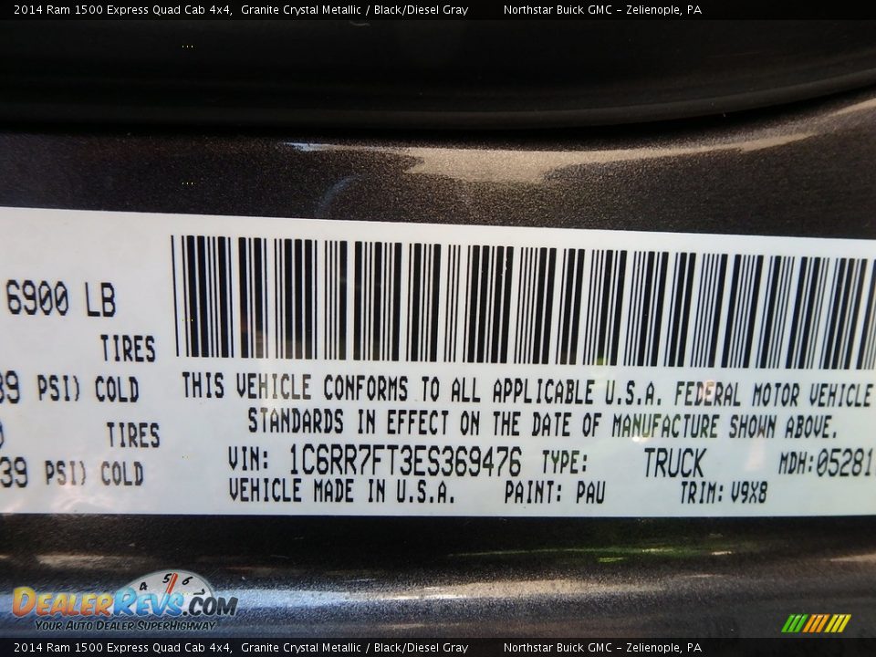 2014 Ram 1500 Express Quad Cab 4x4 Granite Crystal Metallic / Black/Diesel Gray Photo #19
