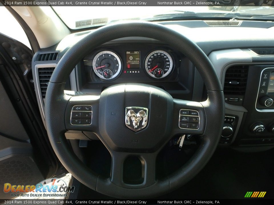 2014 Ram 1500 Express Quad Cab 4x4 Granite Crystal Metallic / Black/Diesel Gray Photo #23