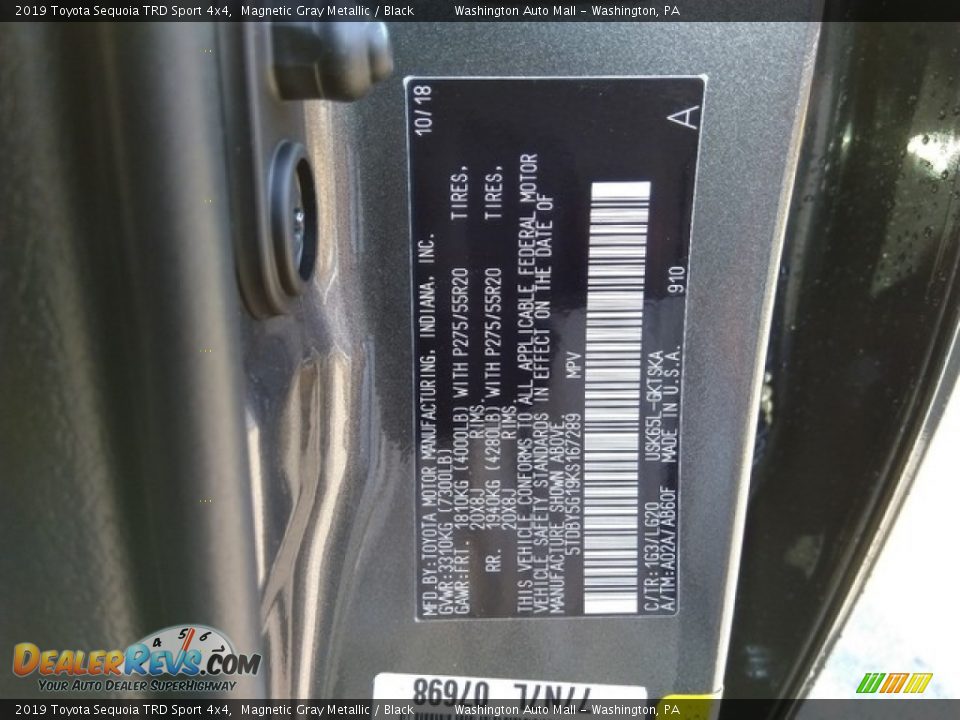 2019 Toyota Sequoia TRD Sport 4x4 Magnetic Gray Metallic / Black Photo #21