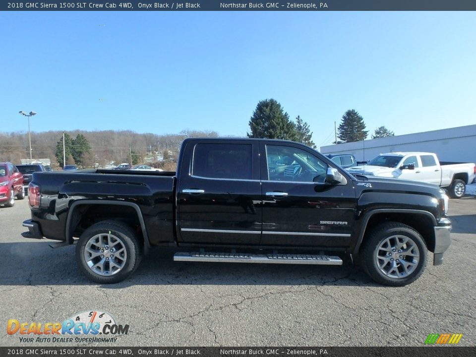 2018 GMC Sierra 1500 SLT Crew Cab 4WD Onyx Black / Jet Black Photo #4