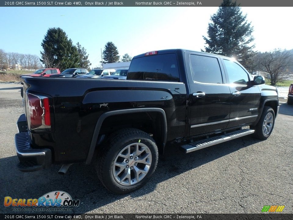 2018 GMC Sierra 1500 SLT Crew Cab 4WD Onyx Black / Jet Black Photo #6