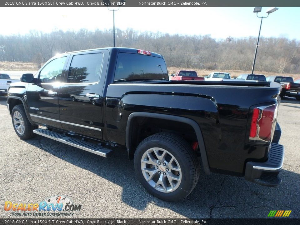 2018 GMC Sierra 1500 SLT Crew Cab 4WD Onyx Black / Jet Black Photo #8