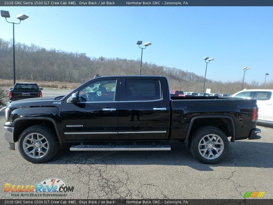 2018 GMC Sierra 1500 SLT Crew Cab 4WD Onyx Black / Jet Black Photo #9