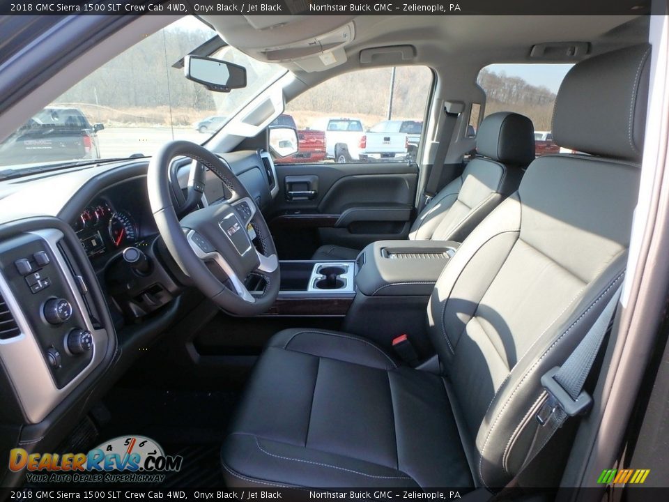 2018 GMC Sierra 1500 SLT Crew Cab 4WD Onyx Black / Jet Black Photo #10
