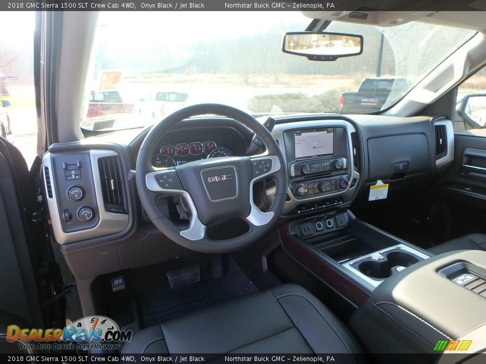 2018 GMC Sierra 1500 SLT Crew Cab 4WD Onyx Black / Jet Black Photo #12