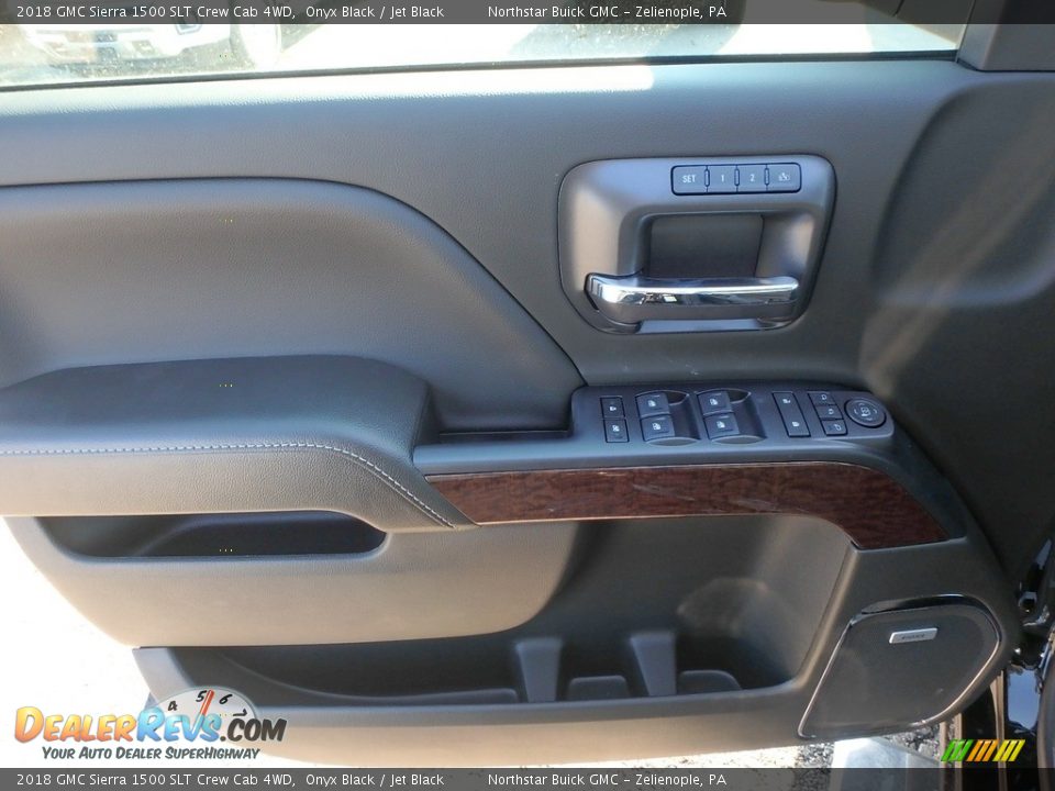 2018 GMC Sierra 1500 SLT Crew Cab 4WD Onyx Black / Jet Black Photo #13