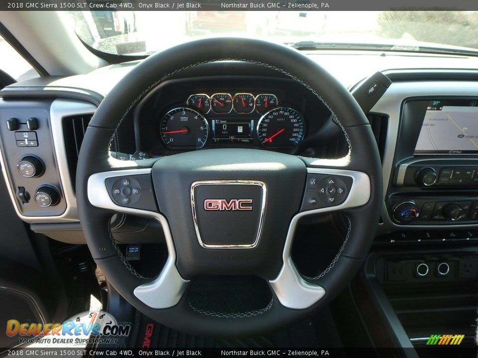 2018 GMC Sierra 1500 SLT Crew Cab 4WD Onyx Black / Jet Black Photo #17