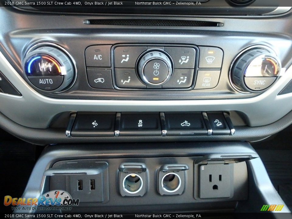 2018 GMC Sierra 1500 SLT Crew Cab 4WD Onyx Black / Jet Black Photo #19