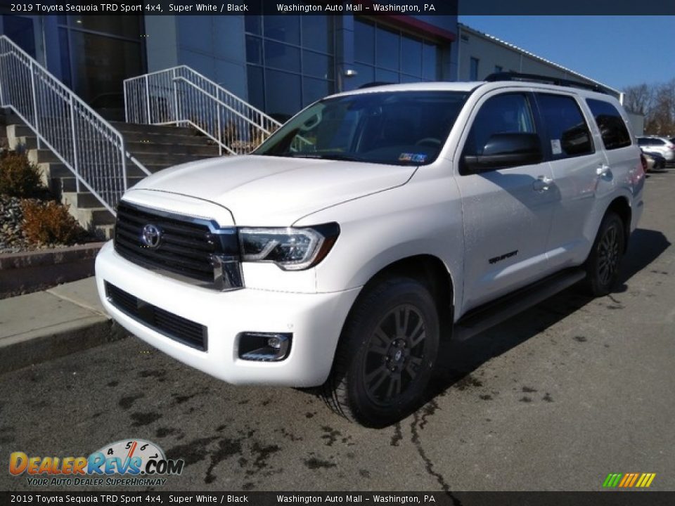 2019 Toyota Sequoia TRD Sport 4x4 Super White / Black Photo #1