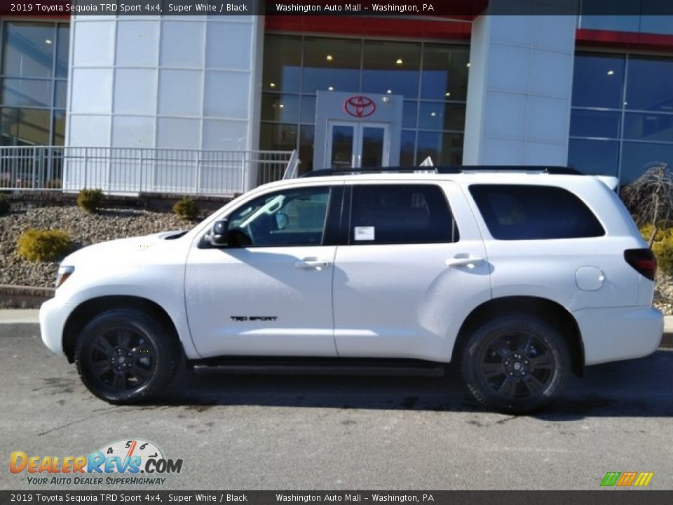 2019 Toyota Sequoia TRD Sport 4x4 Super White / Black Photo #2
