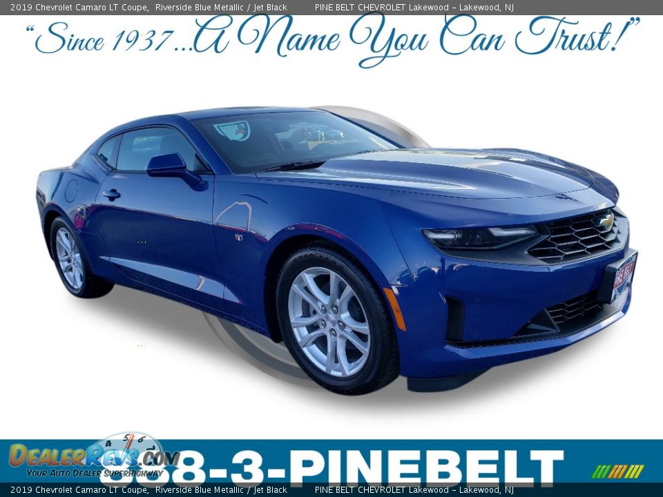 2019 Chevrolet Camaro LT Coupe Riverside Blue Metallic / Jet Black Photo #1
