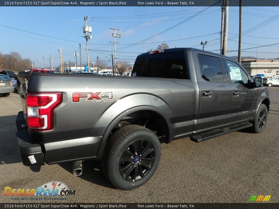 2019 Ford F150 XLT Sport SuperCrew 4x4 Magnetic / Sport Black/Red Photo #2
