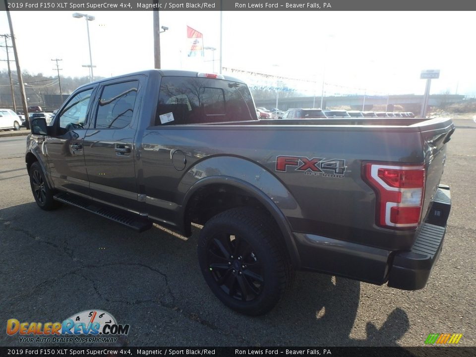 2019 Ford F150 XLT Sport SuperCrew 4x4 Magnetic / Sport Black/Red Photo #4
