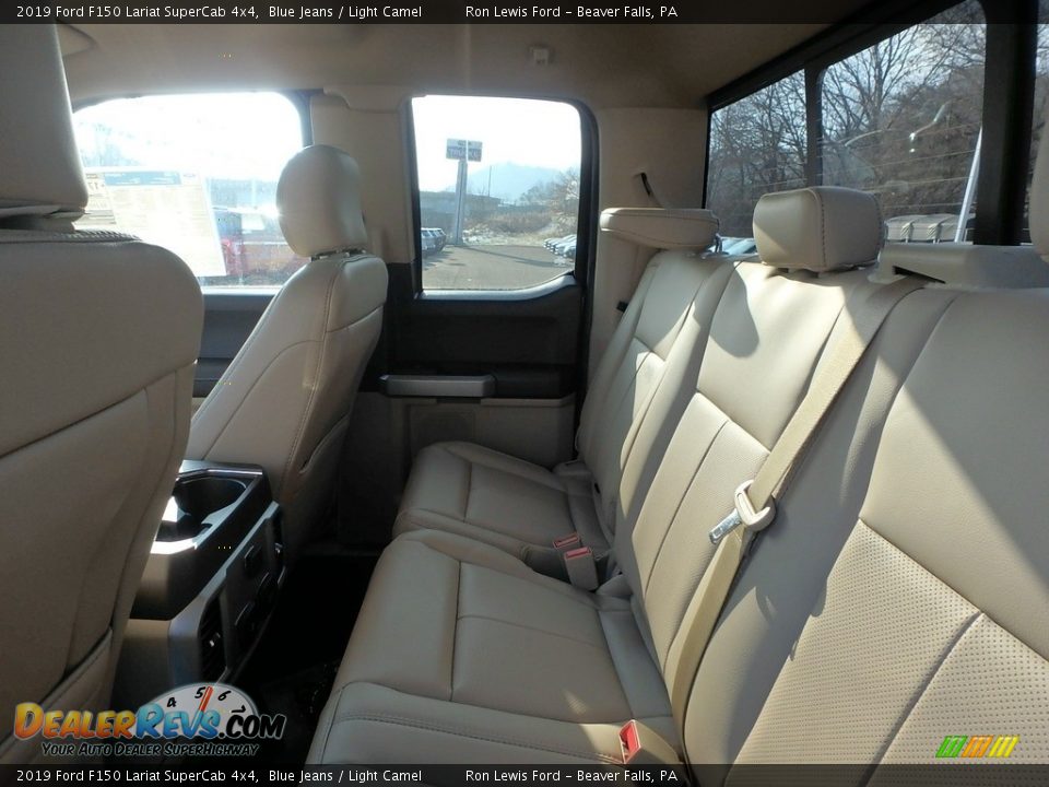 2019 Ford F150 Lariat SuperCab 4x4 Blue Jeans / Light Camel Photo #12