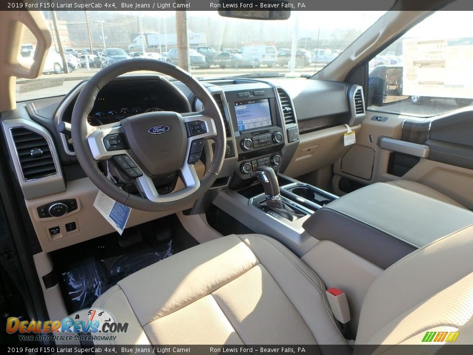 Light Camel Interior - 2019 Ford F150 Lariat SuperCab 4x4 Photo #13