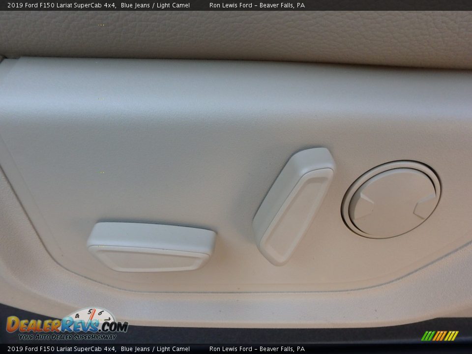 2019 Ford F150 Lariat SuperCab 4x4 Blue Jeans / Light Camel Photo #15
