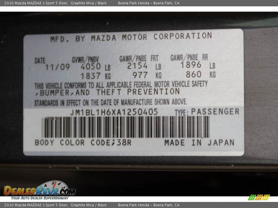 2010 Mazda MAZDA3 s Sport 5 Door Graphite Mica / Black Photo #33