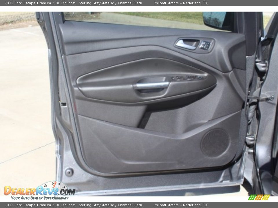 2013 Ford Escape Titanium 2.0L EcoBoost Sterling Gray Metallic / Charcoal Black Photo #9