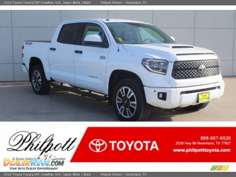 2019 Toyota Tundra SR5 CrewMax 4x4 Super White / Black Photo #1