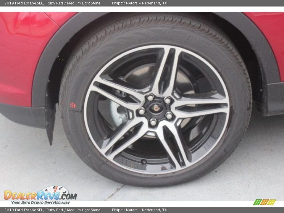 2019 Ford Escape SEL Ruby Red / Medium Light Stone Photo #5