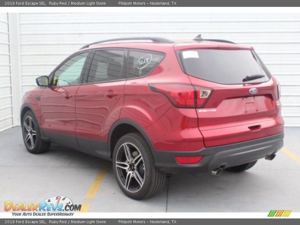 2019 Ford Escape SEL Ruby Red / Medium Light Stone Photo #6
