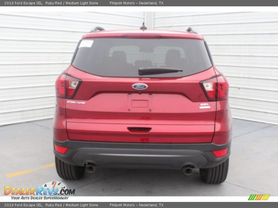 2019 Ford Escape SEL Ruby Red / Medium Light Stone Photo #7