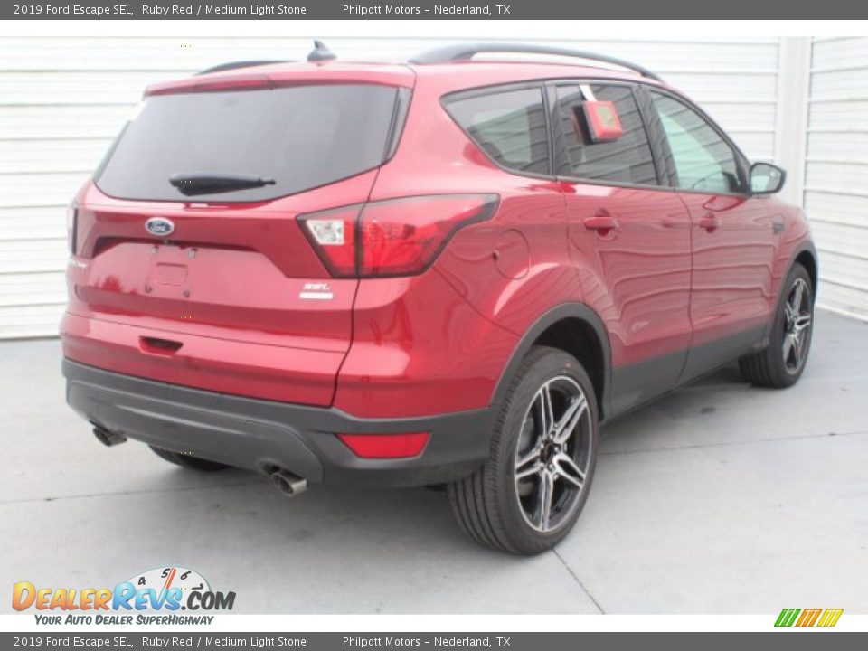 2019 Ford Escape SEL Ruby Red / Medium Light Stone Photo #8
