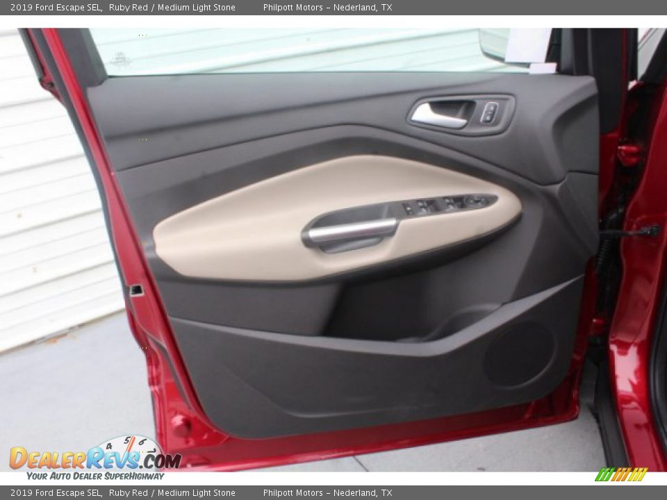 2019 Ford Escape SEL Ruby Red / Medium Light Stone Photo #9